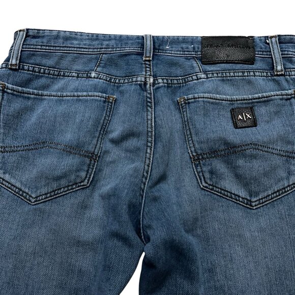 Armani Exchange Jeans Mens Size 34 J14 Skinny Fit Denim 5-Pockets Stretch Blue - Picture 4 of 7